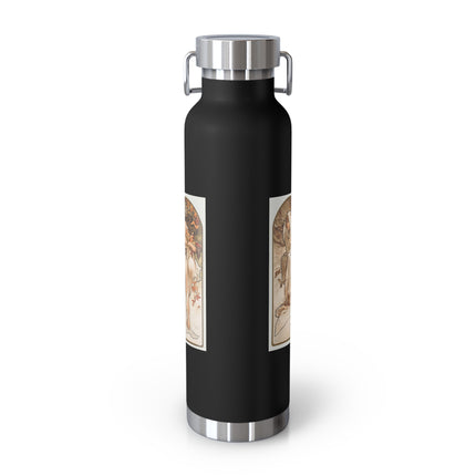 The Seasons by Alphonse Maria Mucha Copper Vacuum Insulated Bottle, 22oz