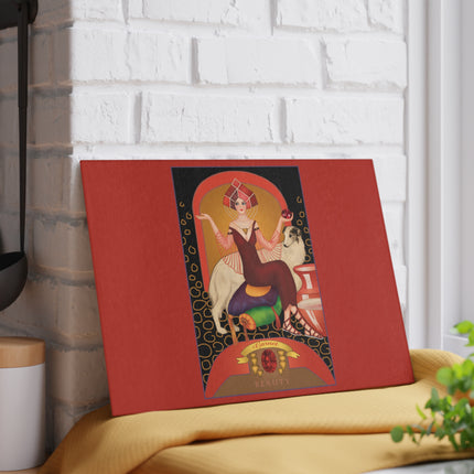 January & Garnet Zodiac Glass Cutting Board