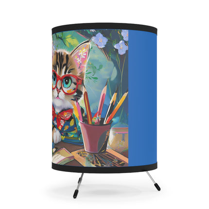 Kitten Scholars Tripod Lamp