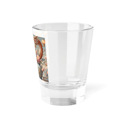 Golden Dragon & Lantern Lady Shot Glass – Imperial Dragon & Elegant Harmony