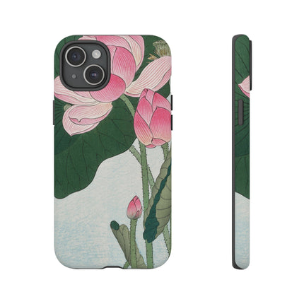 Blooming Lotus Flowers by Ohara Koson Phone Cases