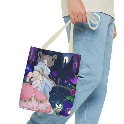 🌙🎶 The Moonlit Garden Serenade Tote Bag – Art Deco Musical Fantasy