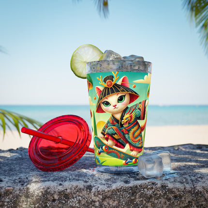 Dragon Dance on Wheels Sunsplash Tumbler with Straw, 16oz
