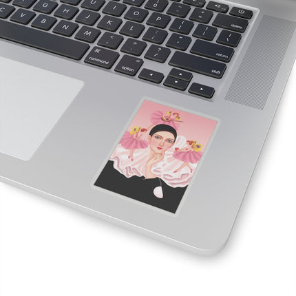 Pierrot & Fairies Dressed in Pink by Sofia Chiostri Kiss-Cut Stickers (4 Sizes)