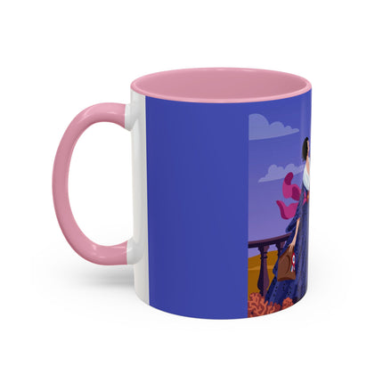 The Dawn Serenade Colorful Mug (11oz, 15oz) – Rooster Beauty, Morning Charm & Art Deco Elegance