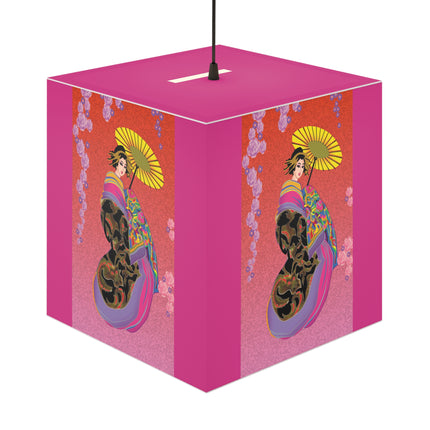 Enchanting Geisha Light Cube Lamp