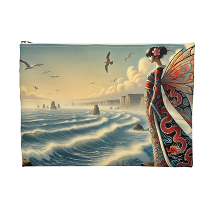 The Coastal Fairy Flat Pouch – Serene Grace & Oceanic Magic