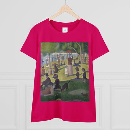 A Sunday on La Grande Jatte by Georges Seurat Women's Midweight Cotton Tee