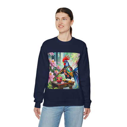 Cyberpunk Rooster Unisex Heavy Blend™ Crewneck Sweatshirt
