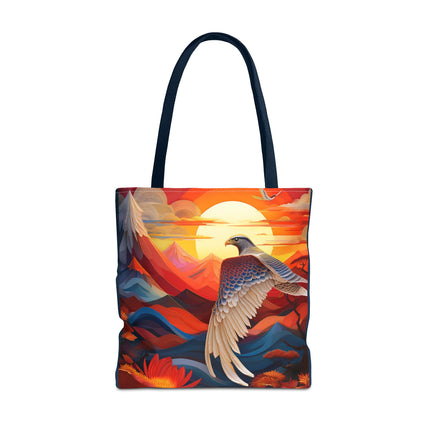 Falcon's Sunset Masterpiece Tote Bag (AOP)