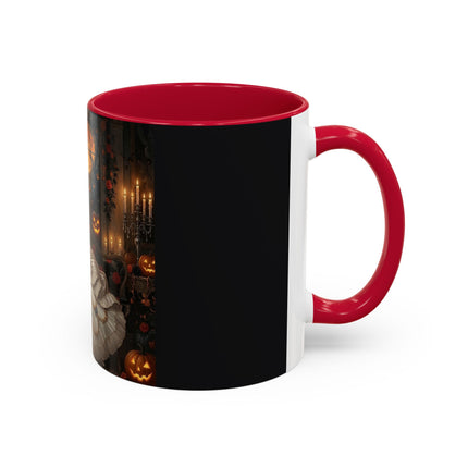 🌙🎃 The Moonlit Pumpkin Parlor Colorful Mug – Elegant Halloween Charm