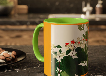 Clerodendrum & Rudbeckia Flower by Tanigami Kônan Colorful Mugs (11oz, 15oz)