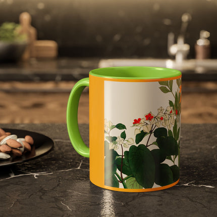 Clerodendrum & Rudbeckia Flower by Tanigami Kônan Colorful Mugs (11oz, 15oz)