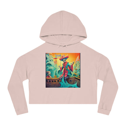 Skeleton Crew of the Misty Seas Women’s Cropped Hooded Sweatshirt