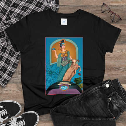 March & Aquamarine (Gem Series) by Sofia Chiostri Women's Midweight Cotton Tee