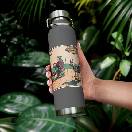 Mischievous Mice on Wheels Copper Vacuum Insulated Bottle, 22 oz