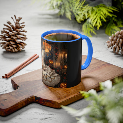 🌙🎃 The Moonlit Pumpkin Parlor Colorful Mug – Elegant Halloween Charm