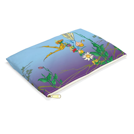 A Fairy’s Delight Accessory Pouch – Art Deco Whimsy & Floral Grace