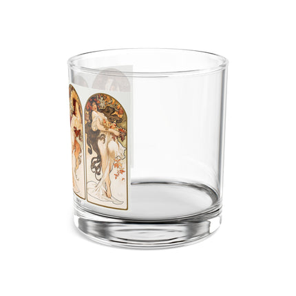 The Seasons by Alphonse Maria Mucha Rocks Glass, 10oz