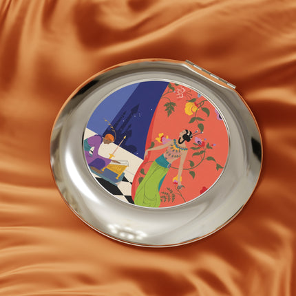 Midnight Arabian Reverie Compact Mirror – Exotic Elegance & Mystical Enchantment