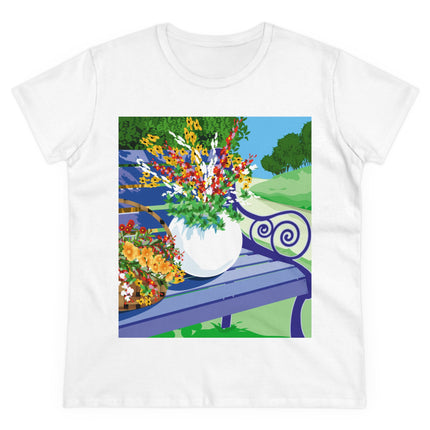 Blooming Harmony Women's Midweight Cotton Tee