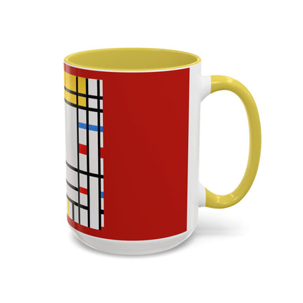 Place de la Concorde by Piet Mondrian Colorful Mugs (11oz, 15oz)