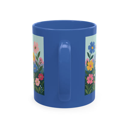 🌼🪭 The Lady Of The Grand Flower Garden Ceramic Mug – Art Deco Garden Whimsy