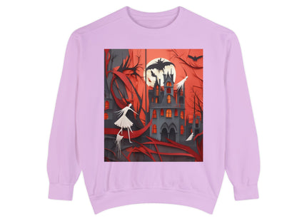 Halloween Night Scene Unisex Garment-Dyed Sweatshirt