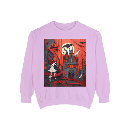 Halloween Night Scene Unisex Garment-Dyed Sweatshirt