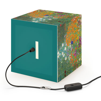 Cottage Garden by Gustav Klimt Light Cube Lamp
