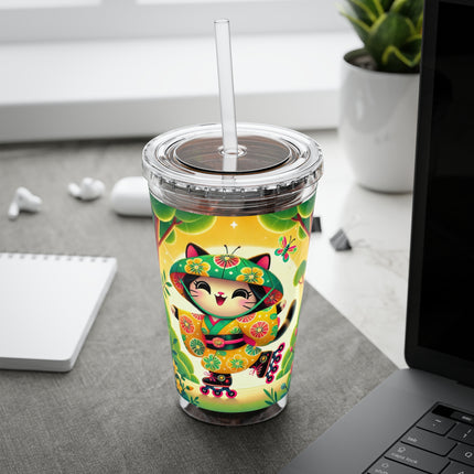 Firefly Dance on Wheels Sunsplash Tumbler with Straw, 16oz