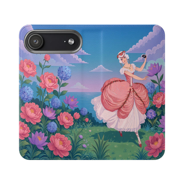 🌸🩰 The Garden Dancer Flip Case – Art Deco Floral Whimsy