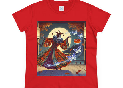 Court Magician with Ghost Butterflies Women's Midweight Cotton Tee