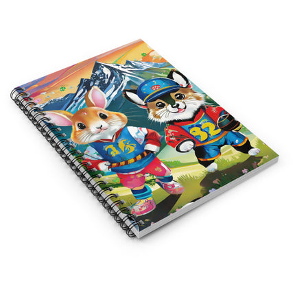 Animal Athletes Spiral Notebook - Ruled Line