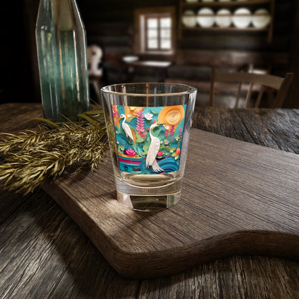 Elegant Egret Oasis Shot Glass, 1.5oz