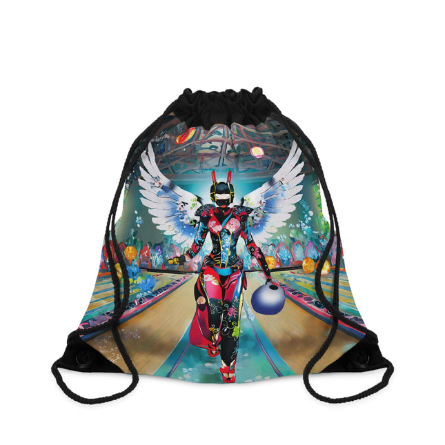 Samurai Robot Angels Drawstring Bag