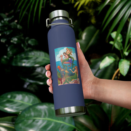 Three Mermaids with Strings of Pearls by Carlo Chiostri Copper Vacuum Insulated Bottle, 22oz