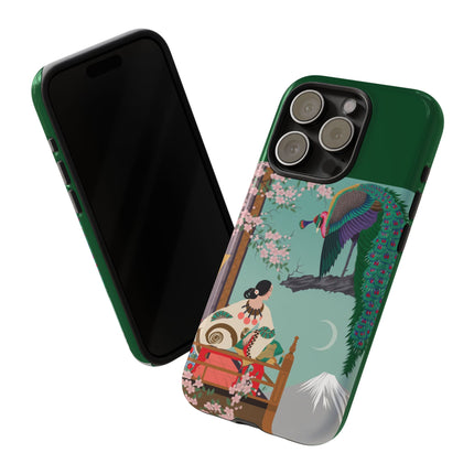 Peacock Garden Phone Case – Japanese Elegance & Timeless Beauty