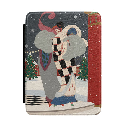 ❄️✨ The Winter Couture Promenade Kindle Case – Art Deco Holiday Elegance