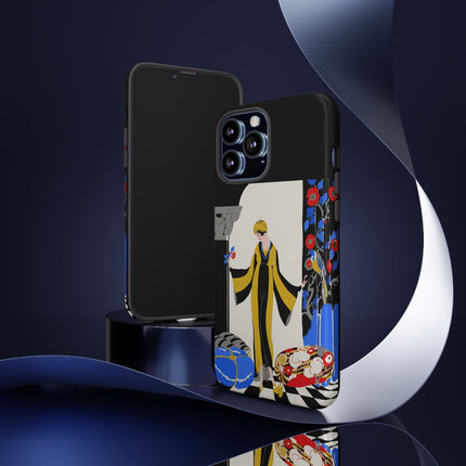 Art Deco Flapper in Yellow Robe Phone Case – Elegant Glamour & Exotic Charm