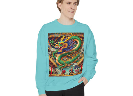 Tibetan Dragon Over Kabuki Duel Sweatshirt