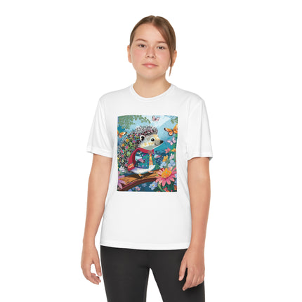 Cute Hedgehog Youth Competitor Tee – Garden Adventure & Whimsical Charm