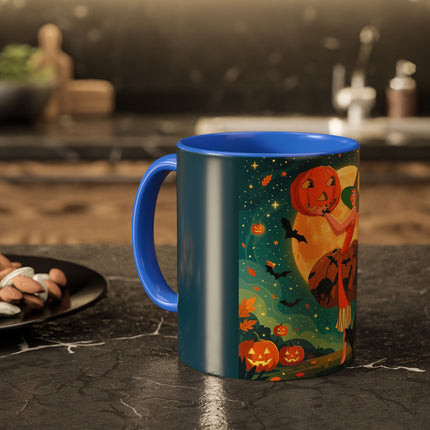 🦇🎃 The Witch Of Batwing Pumpkin Hollow Colorful Mug – Moonlit Halloween Charm