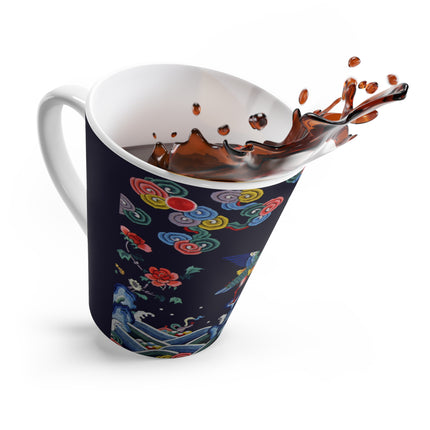 Rank Badge with Mandarin Duck Latte Mug