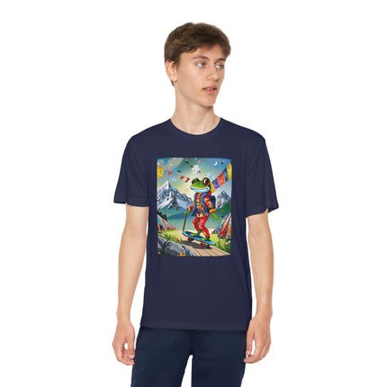 Skateboarding Frog Youth Competitor Tee – Whimsical Adventure & Playful Energy