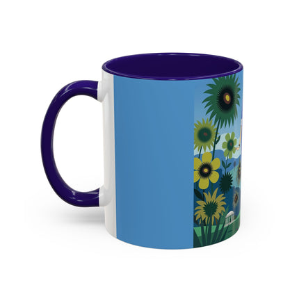 The Secret Language Of Flowers Colorful Mugs – Art Deco Botanical Elegance