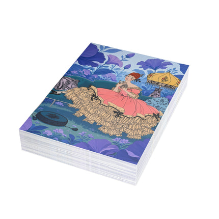 🌸🛋️ The Enchanted Garden Repose Postcards With Envelopes – Art Deco Floral Whimsy