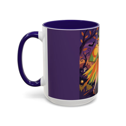 🎃🧙 The Witch Of Jack-O'-Lantern Hollow Colorful Mug – Whimsical Halloween Charm