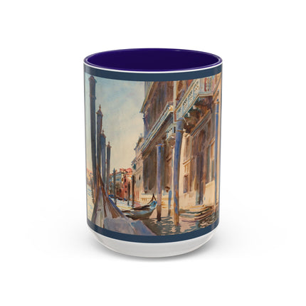 Gondola Moorings on the Grand Canal by John Singer Sargent Colorful Mugs (11oz, 15oz)