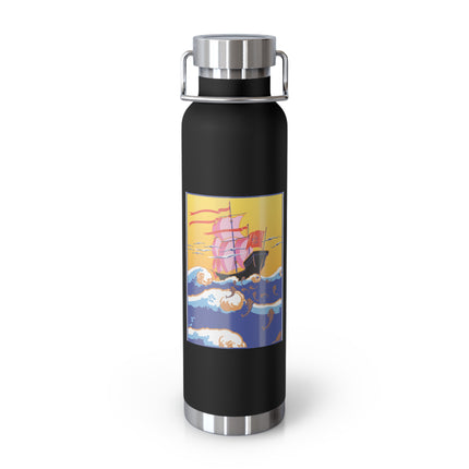 Golden Seas and Whimsical Dreams Copper Vacuum Insulated Bottle, 22oz